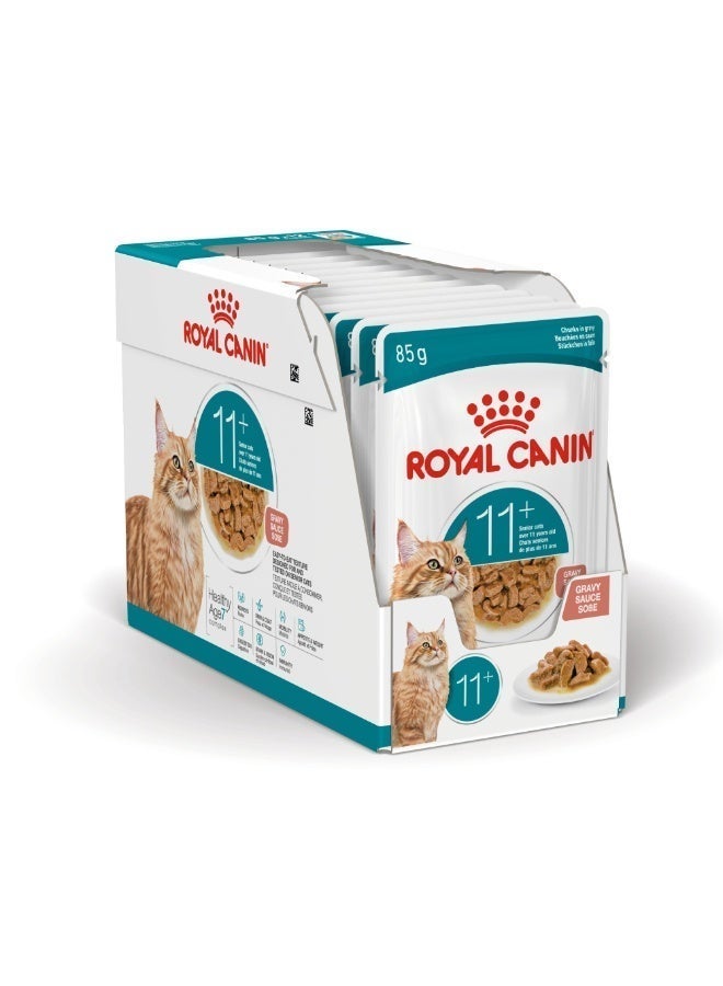 Feline Health Nutrition Ageing 11+ Gravy (Wet Food - Pouches) 12x85g